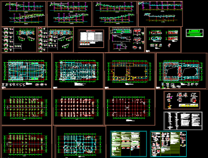 定州钢结构报告厅图纸