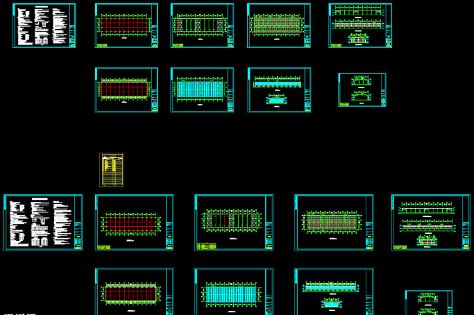 定州钢结构厂房图纸