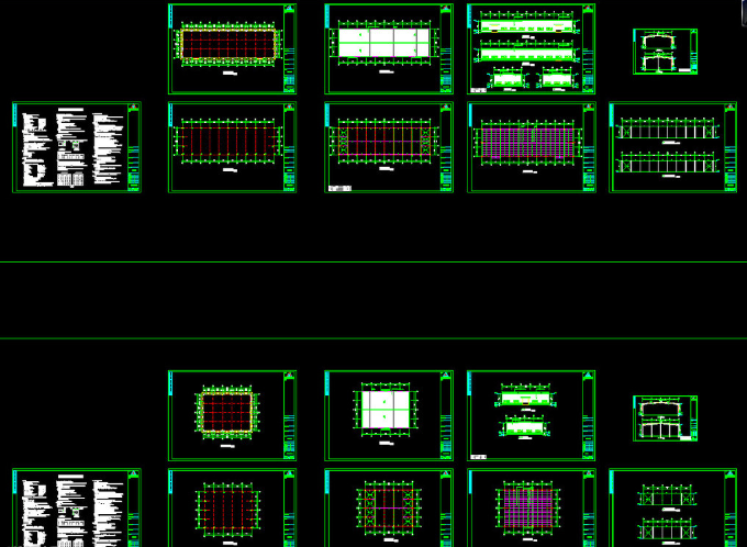定州钢结构厂房图纸