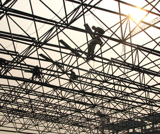 定州厂房网架安装